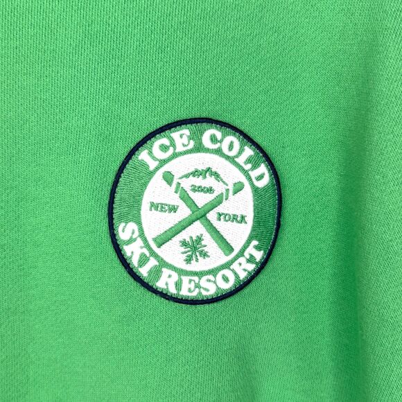 Aerie Green "ski resort" distressed crewneck oversized sweater Size Small - Picture 5 of 14